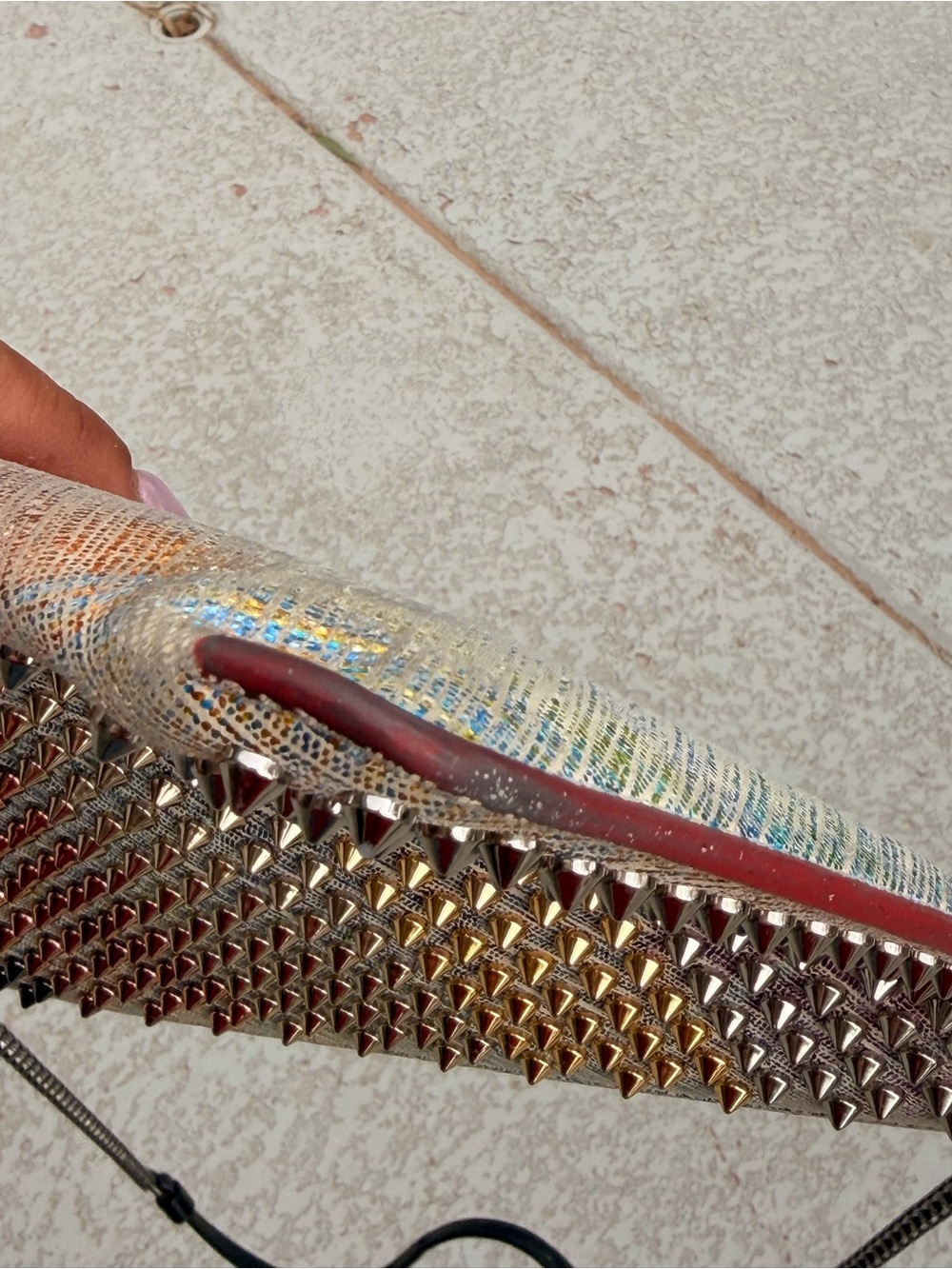 Christian Louboutin Multicolor Spiked Crossbody - Picture 10 of 11